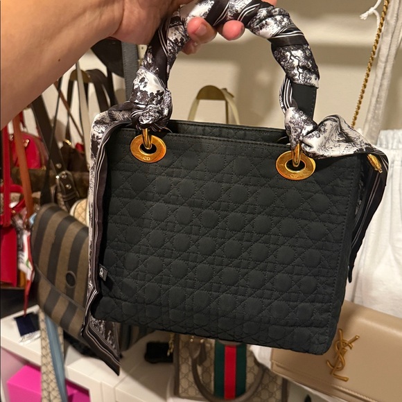 Dior Lady Dior Black Quilted Handbag